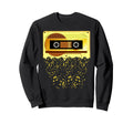 80S 90S Music Notes Cassette Tape Sweatshirt - Novelty Apparel Men Women - T-Shirt, Sweatshirt, Hoodie