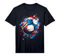 Soccer Football Usa Flag Soccer Gift T-Shirt - Unique Graphic for Adults - T-Shirt, Sweatshirt, Hoodie