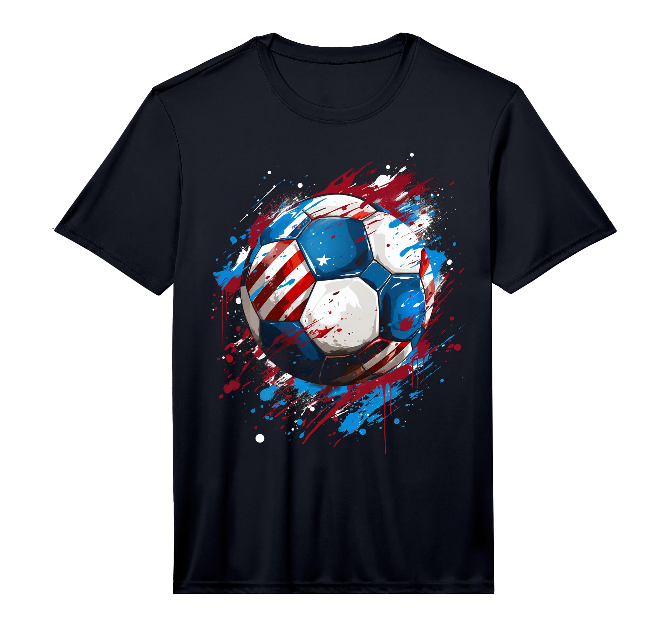 Soccer Football Usa Flag Soccer Gift T-Shirt - Unique Graphic for Adults - T-Shirt, Sweatshirt, Hoodie