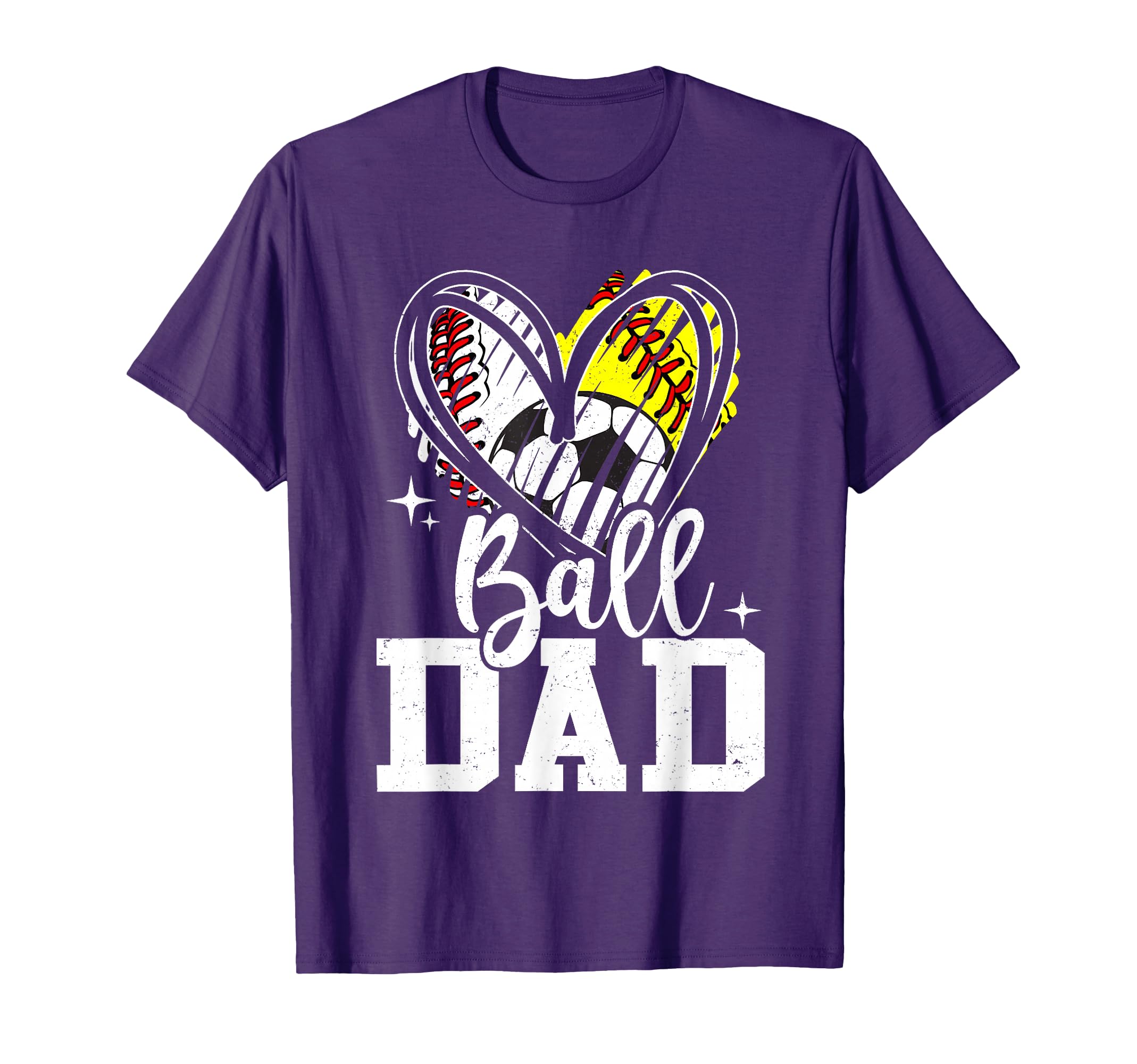 Ball Dad Baseball Softball Soccer Dad T-Shirt - Aesthetic Graphic Unisex - T-Shirt, Sweatshirt, Hoodie