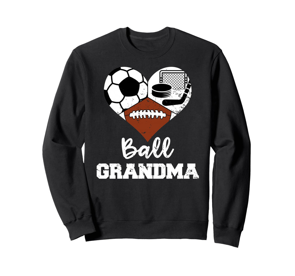 Ball Grandma Heart Funny Soccer Sweatshirt - Unique Graphic Unisex - T-Shirt, Sweatshirt, Hoodie