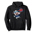 Moo United 7 Soccer Cow Athlete Fun Hoodie - Minimalist Print for Adults - T-Shirt, Sweatshirt, Hoodie