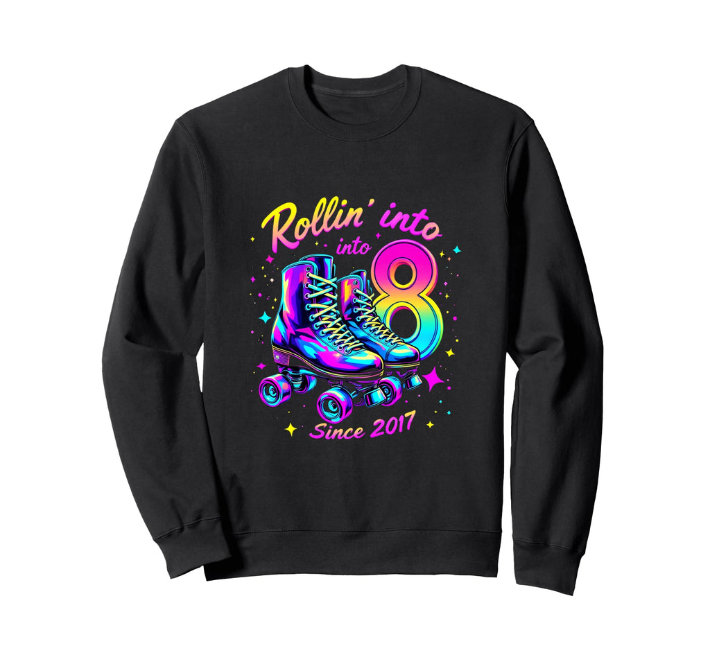 Roller Skates Awesome Since 2017 Sweatshirt - Graphic Print for Adults - T-Shirt, Sweatshirt, Hoodie