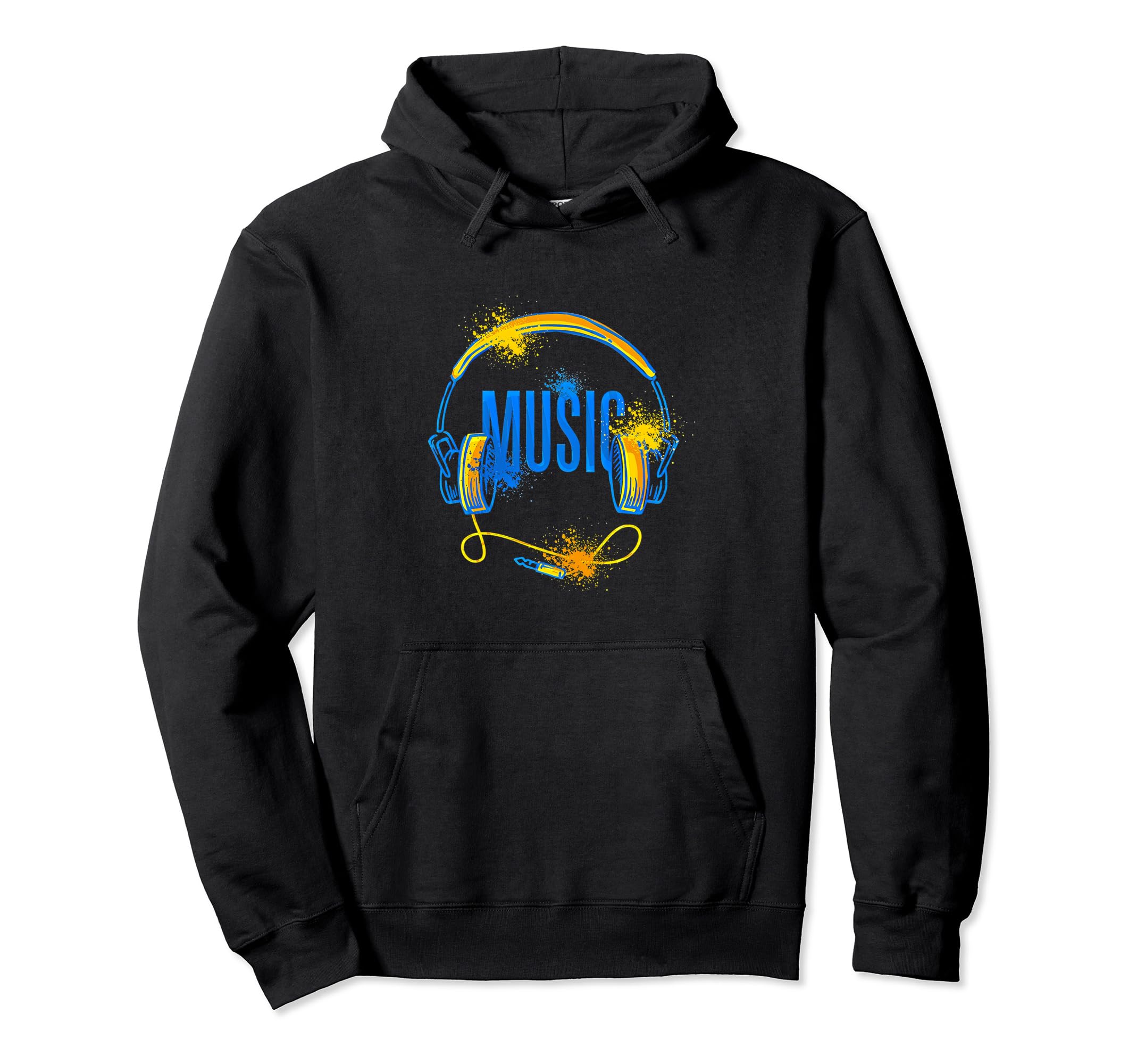 Music Headphones Dj Headphones Old Hoodie - Casual Everyday Wear Men Women - T-Shirt, Sweatshirt, Hoodie