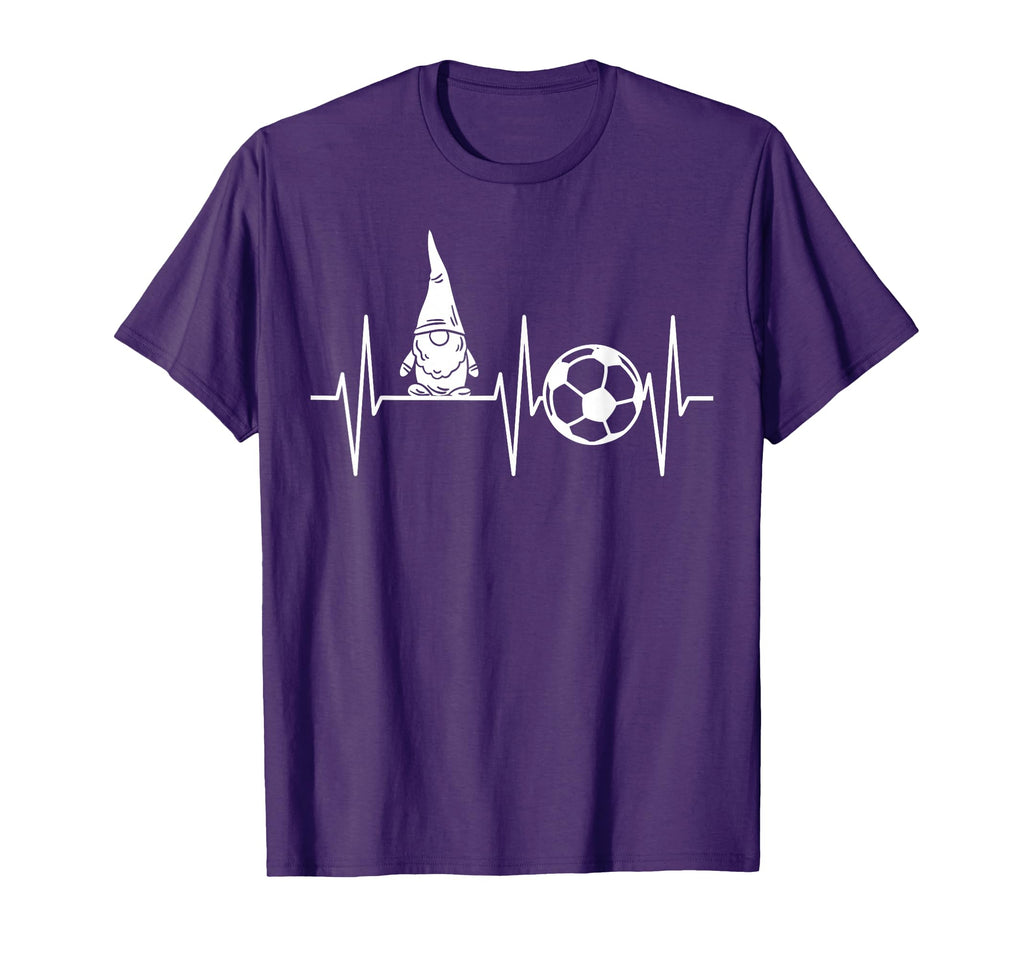 Gnome Soccer Player Ekg Heartbeat T-Shirt - Aesthetic Graphic Unisex - T-Shirt, Sweatshirt, Hoodie