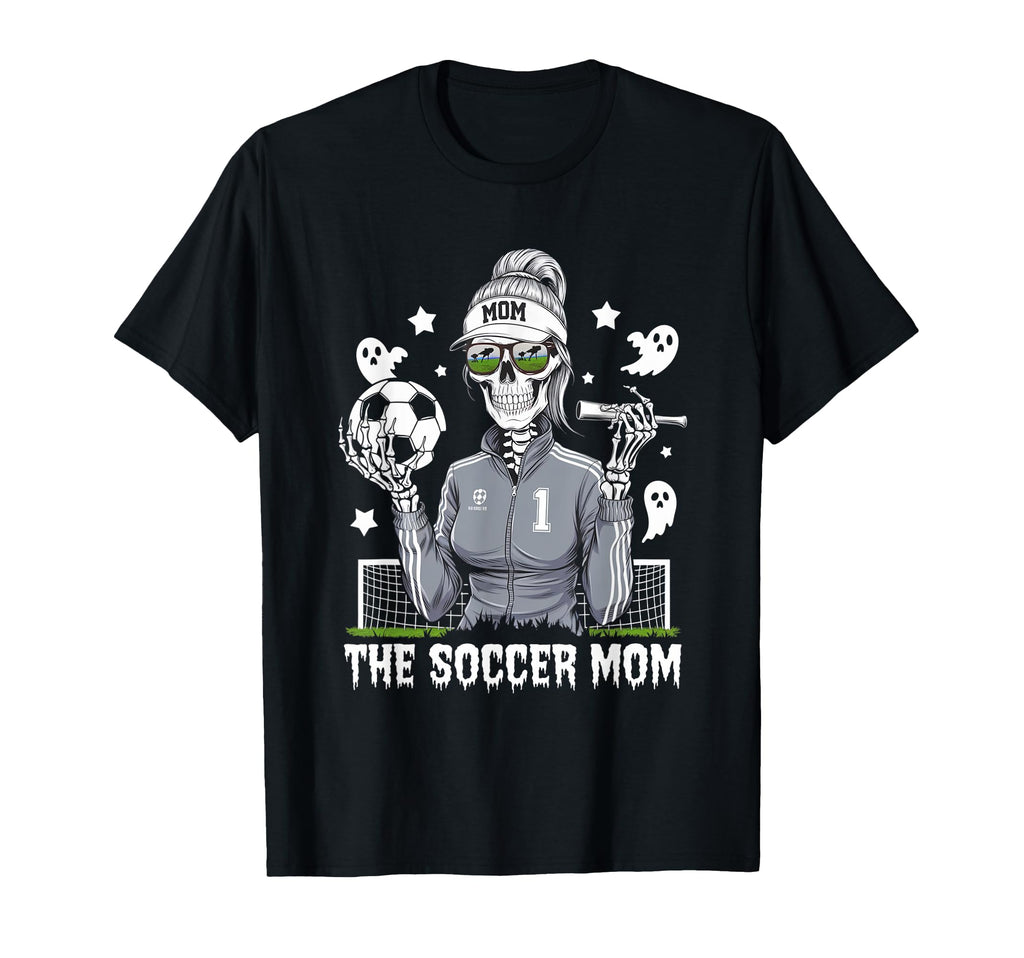 Soccer Mom Skeletton Halloween T-Shirt - Fun Novelty Design Men Women - T-Shirt, Sweatshirt, Hoodie