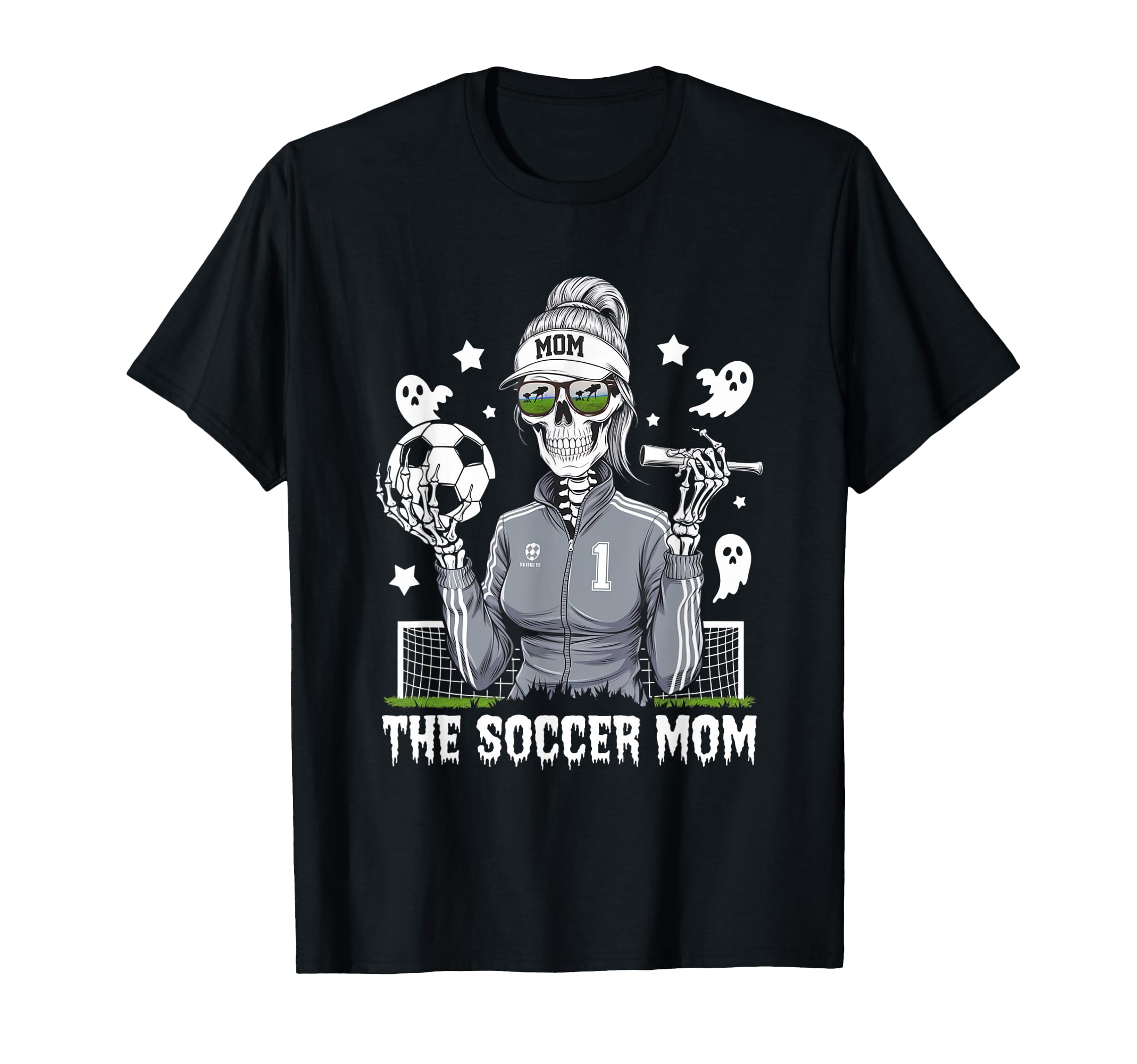 Soccer Mom Skeletton Halloween T-Shirt - Fun Novelty Design Men Women - T-Shirt, Sweatshirt, Hoodie