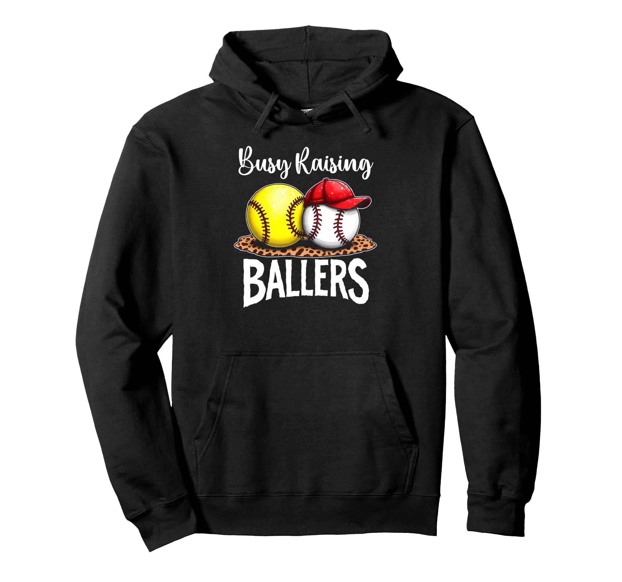 Joyful Busy Raising Ballers Ballplayer Love Hoodie - Graphic Print Unisex - T-Shirt, Sweatshirt, Hoodie