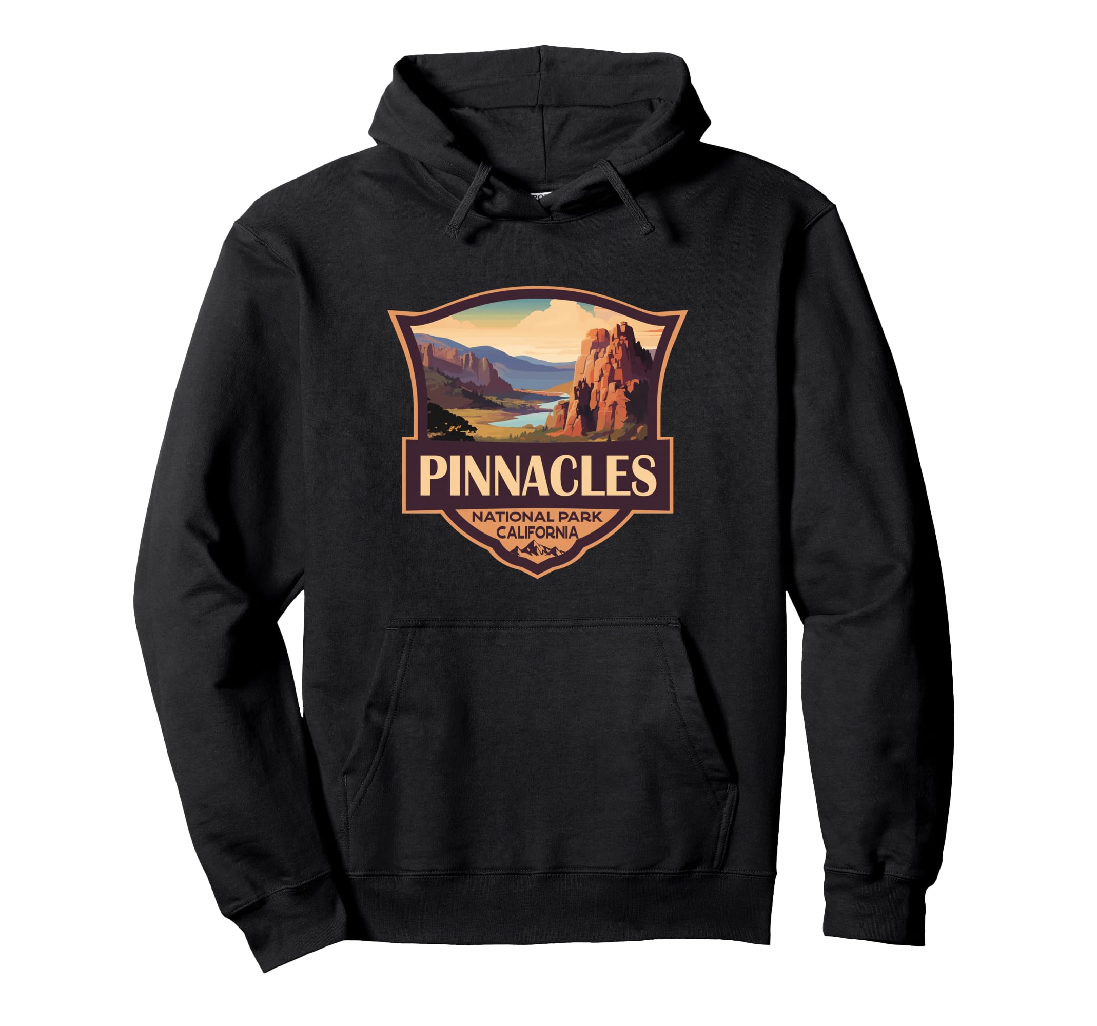 Pinnacles National Park Illustration Hoodie - Minimalist Print for Adults - T-Shirt, Sweatshirt, Hoodie