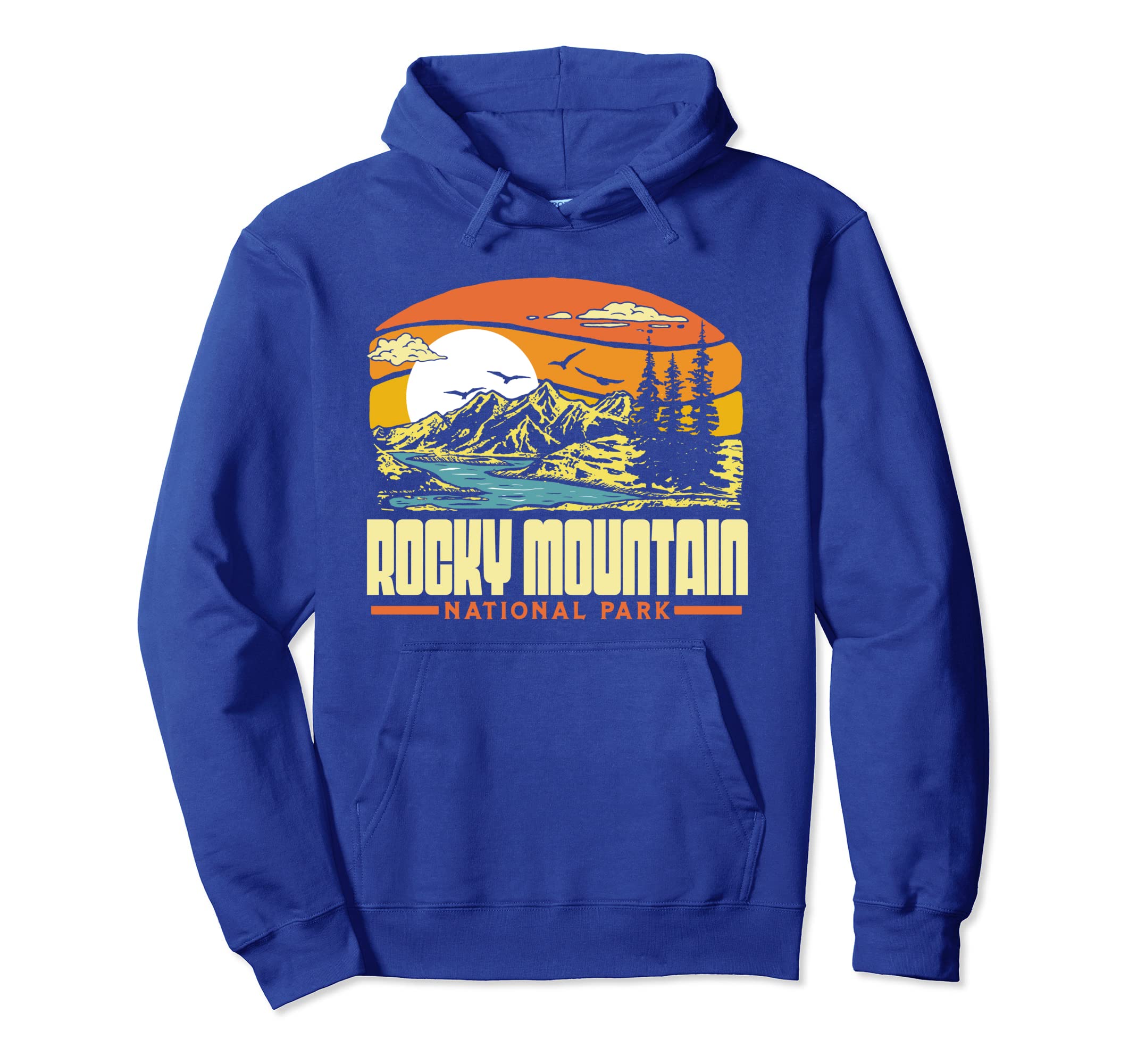 Rocky Mountain National Park 80S Hoodie - Minimalist Print Men Women - T-Shirt, Sweatshirt, Hoodie