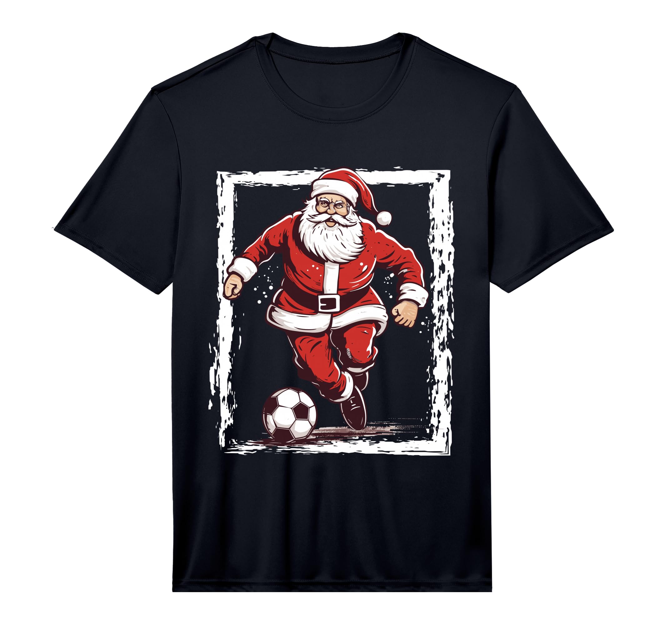 Santa Soccer Player Soccer Santa T-Shirt - Fun Novelty Design Men Women - T-Shirt, Sweatshirt, Hoodie