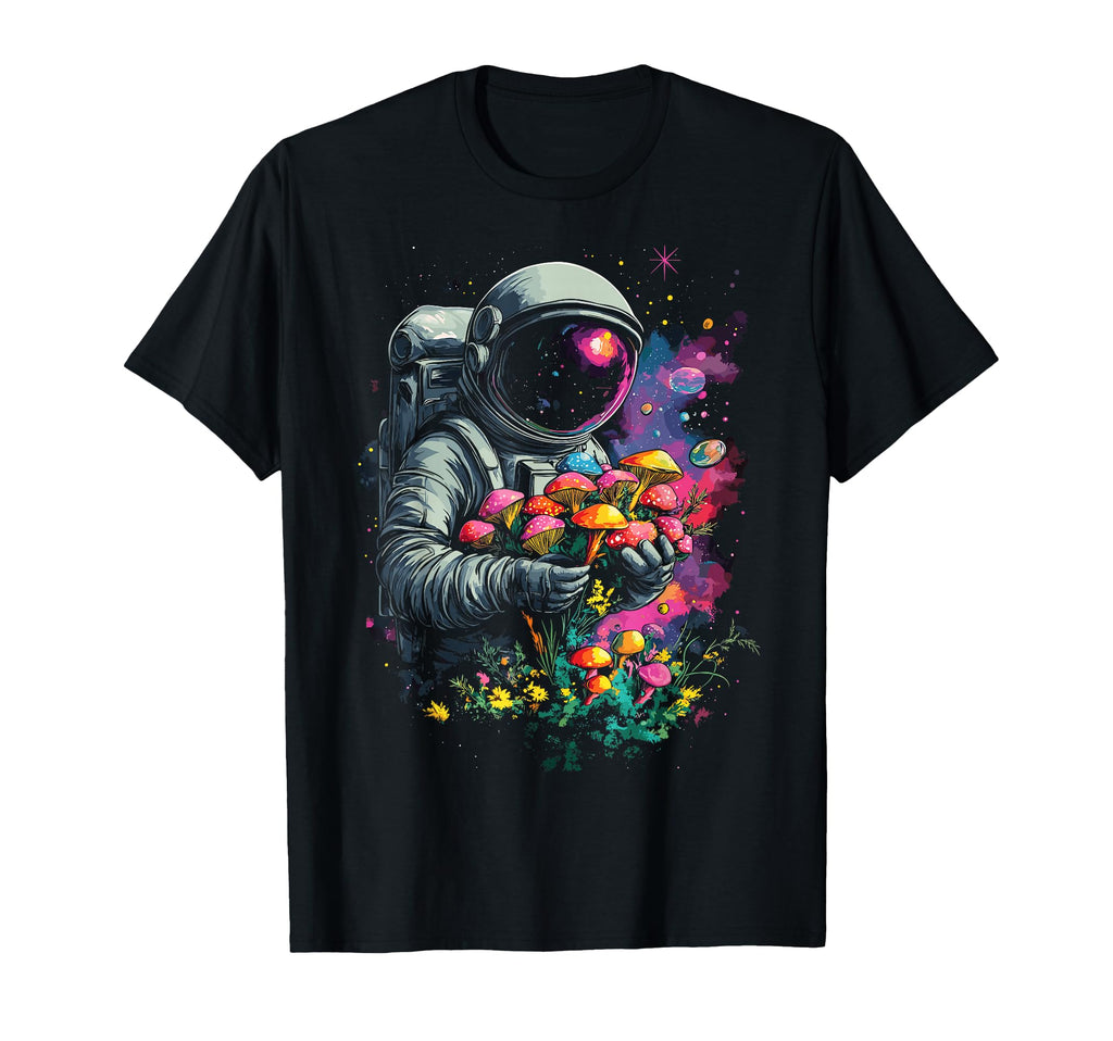Trippy Edm Mushroom Astronaut T-Shirt - Trendy Graphic Men Women - T-Shirt, Sweatshirt, Hoodie