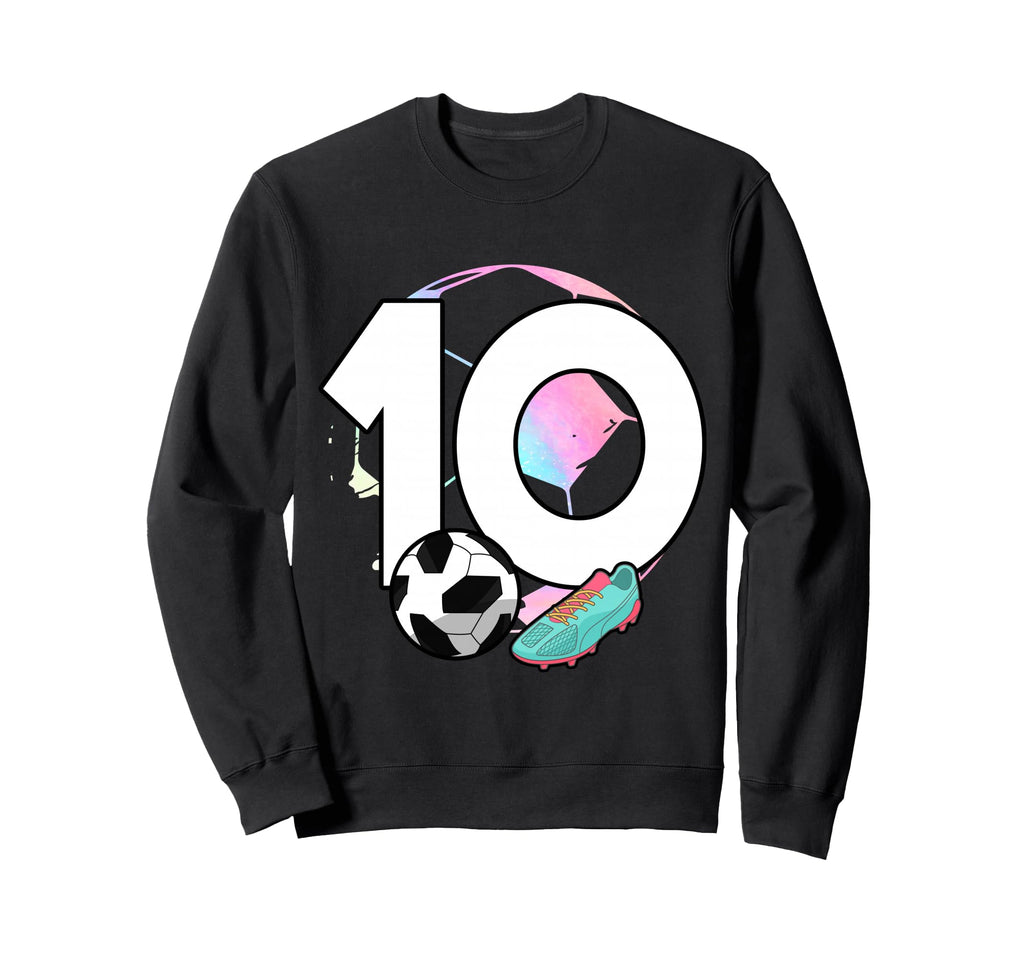 10Th Birthday Soccer Player Football Sweatshirt - Graphic Print for Adults - T-Shirt, Sweatshirt, Hoodie