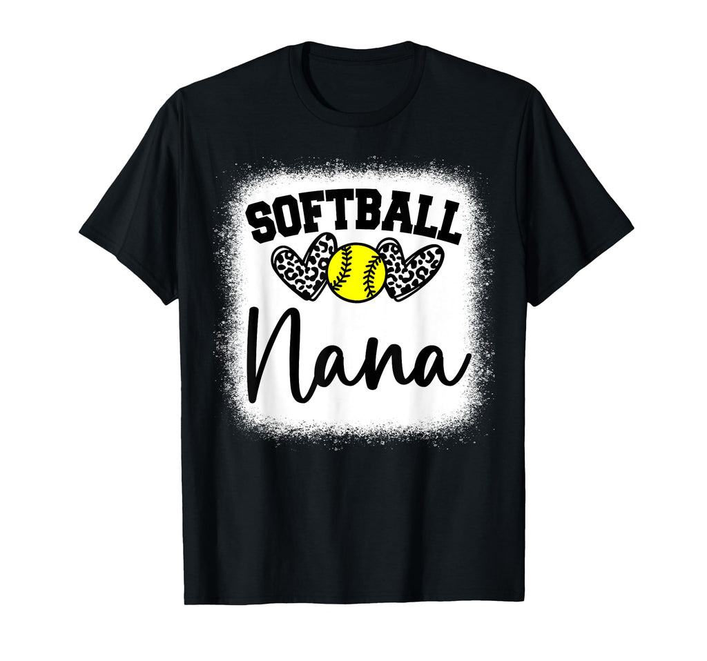 Personalized Softball Heart Nana T-Shirt - Casual Everyday Wear Unisex - T-Shirt, Sweatshirt, Hoodie