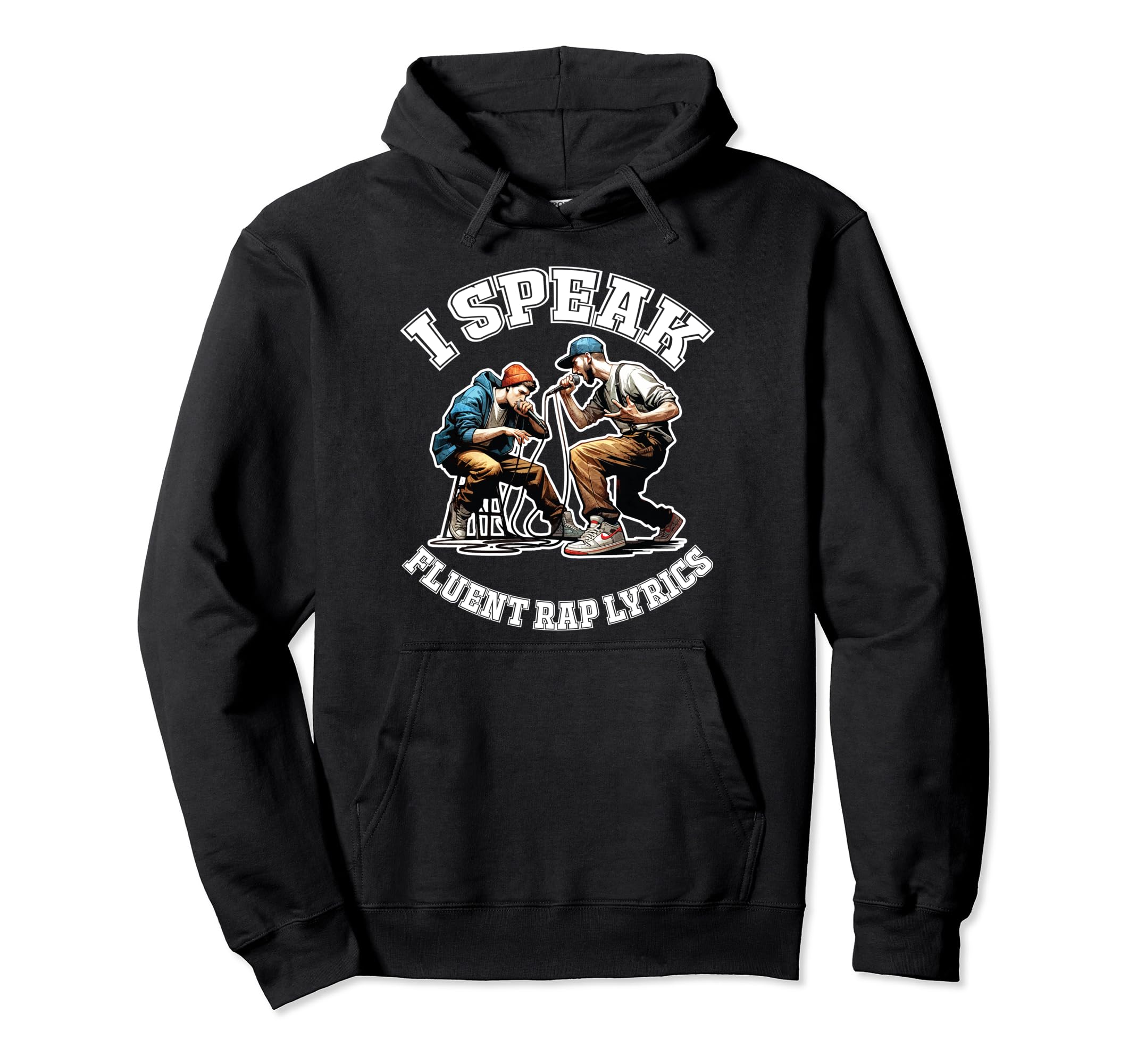 Fluent Rap Lyrics Rapper 50 Years Old School Hoodie - Graphic Print Unisex - T-Shirt, Sweatshirt, Hoodie