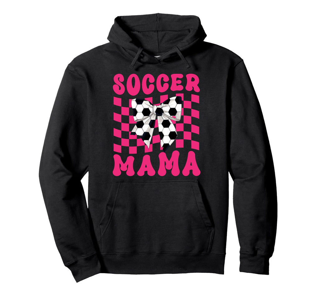 Soccer Mama Coquette Bow Soccer Hoodie - Casual Everyday Wear for Adults - T-Shirt, Sweatshirt, Hoodie