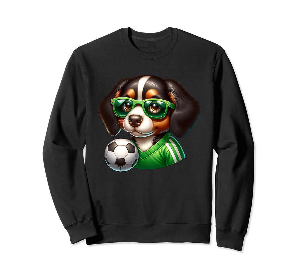 Bernese Mountain Dog Soccer Sweatshirt - Custom Art Print Men Women - T-Shirt, Sweatshirt, Hoodie