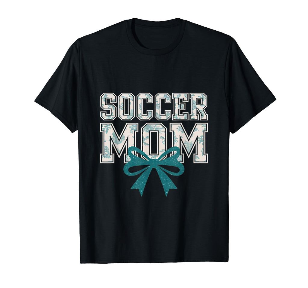 Soccer Mom Coquette Bow Mothers Day T-Shirt - Trendy Graphic for Adults - T-Shirt, Sweatshirt, Hoodie