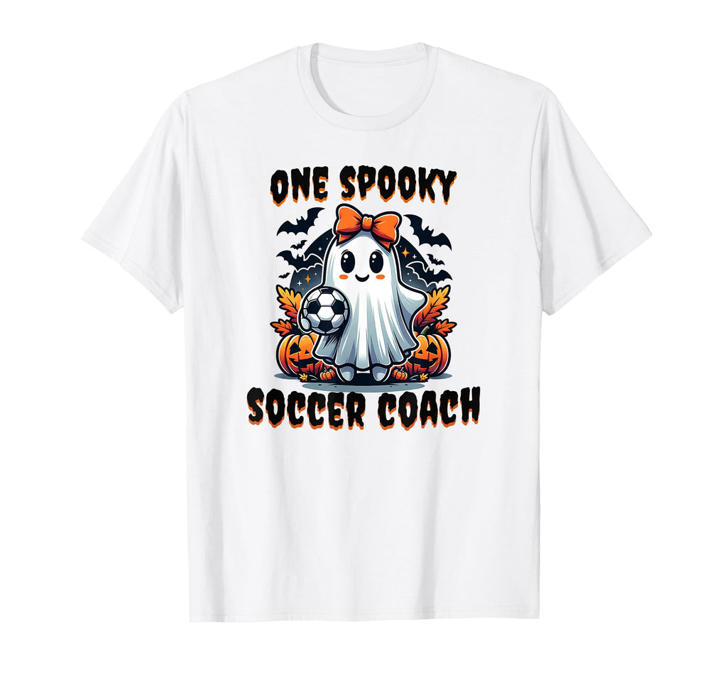 One Spooky Soccer Coach Halloween T-Shirt - Fun Novelty Design for Adults - T-Shirt, Sweatshirt, Hoodie