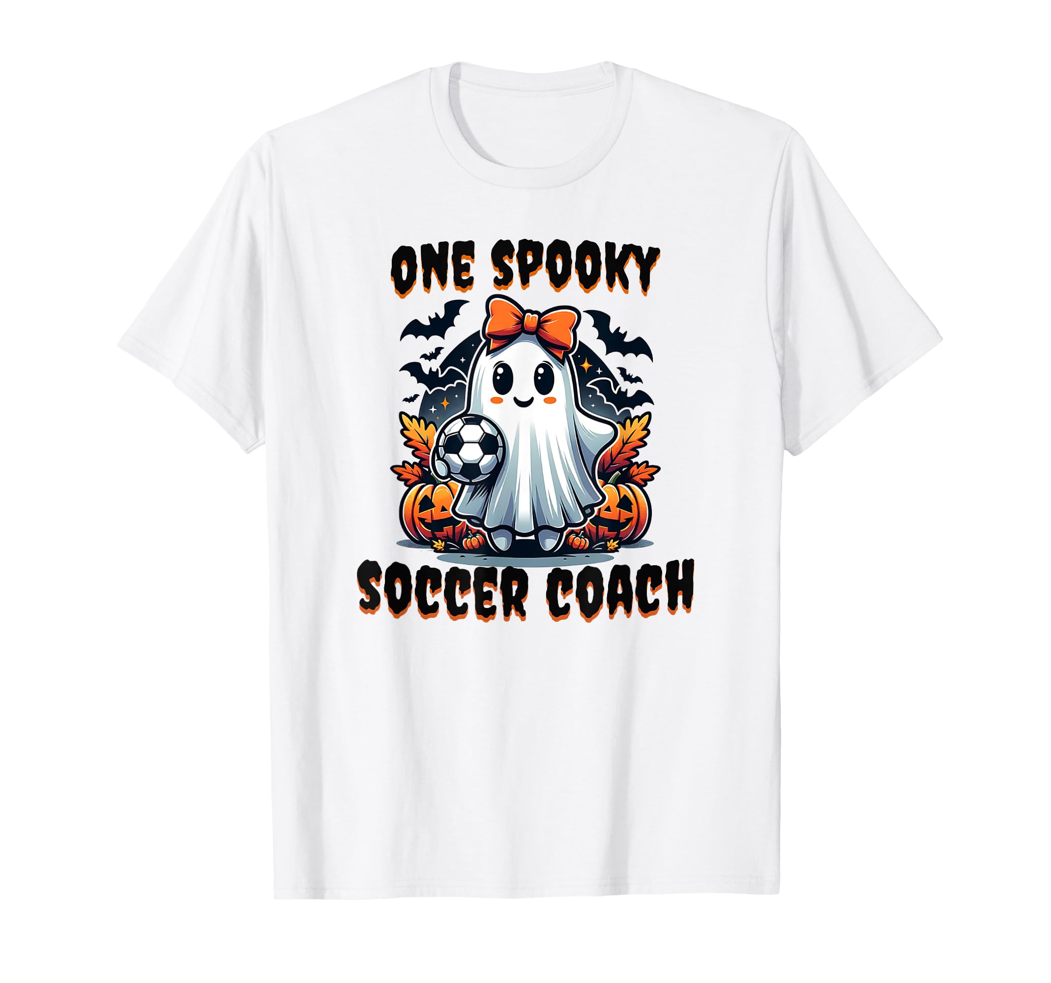 One Spooky Soccer Coach Halloween T-Shirt - Fun Novelty Design for Adults - T-Shirt, Sweatshirt, Hoodie