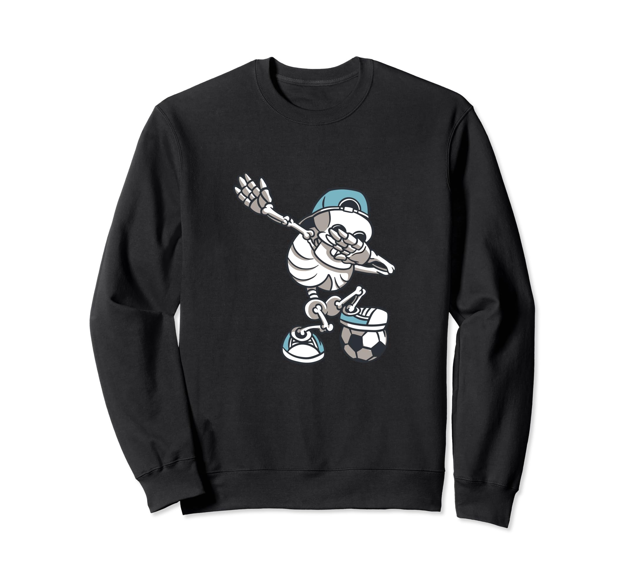 Dabbing Skeleton Soccer Player Funny Sweatshirt - Minimalist Print Unisex - T-Shirt, Sweatshirt, Hoodie