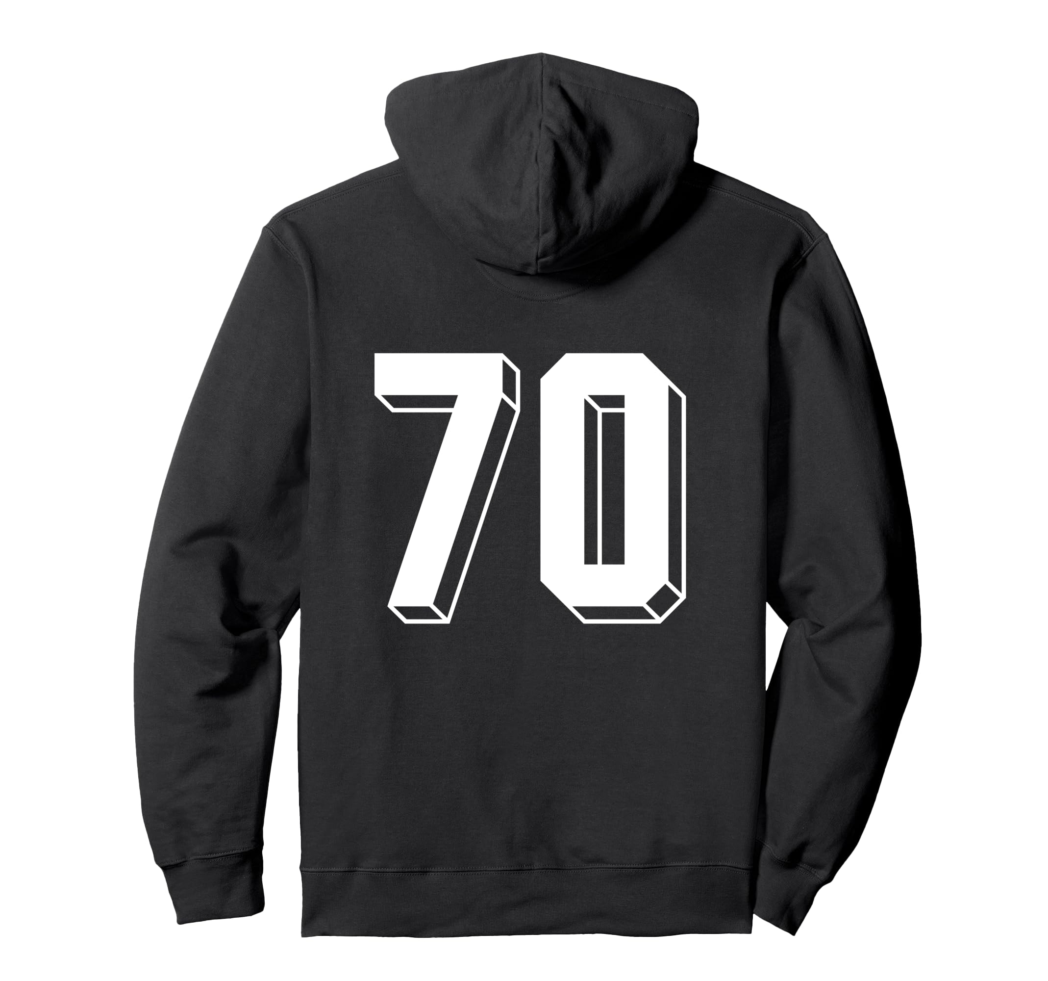 Number 70 Backside 80S 90S Team Jersey Hoodie - Trendy Graphic for Adults - T-Shirt, Sweatshirt, Hoodie