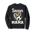 Soccer Mom Leopard Heart Soccer Fan T-Shirt - Minimalist Print for Adults - T-Shirt, Sweatshirt, Hoodie