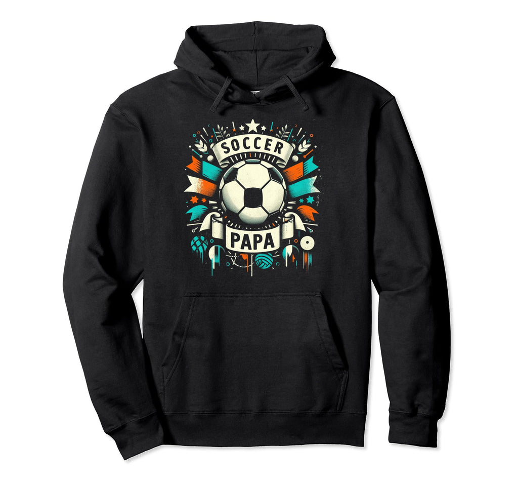 Soccer Papa Family Matching Dad Fathers Day Hoodie - Graphic Print Unisex - T-Shirt, Sweatshirt, Hoodie