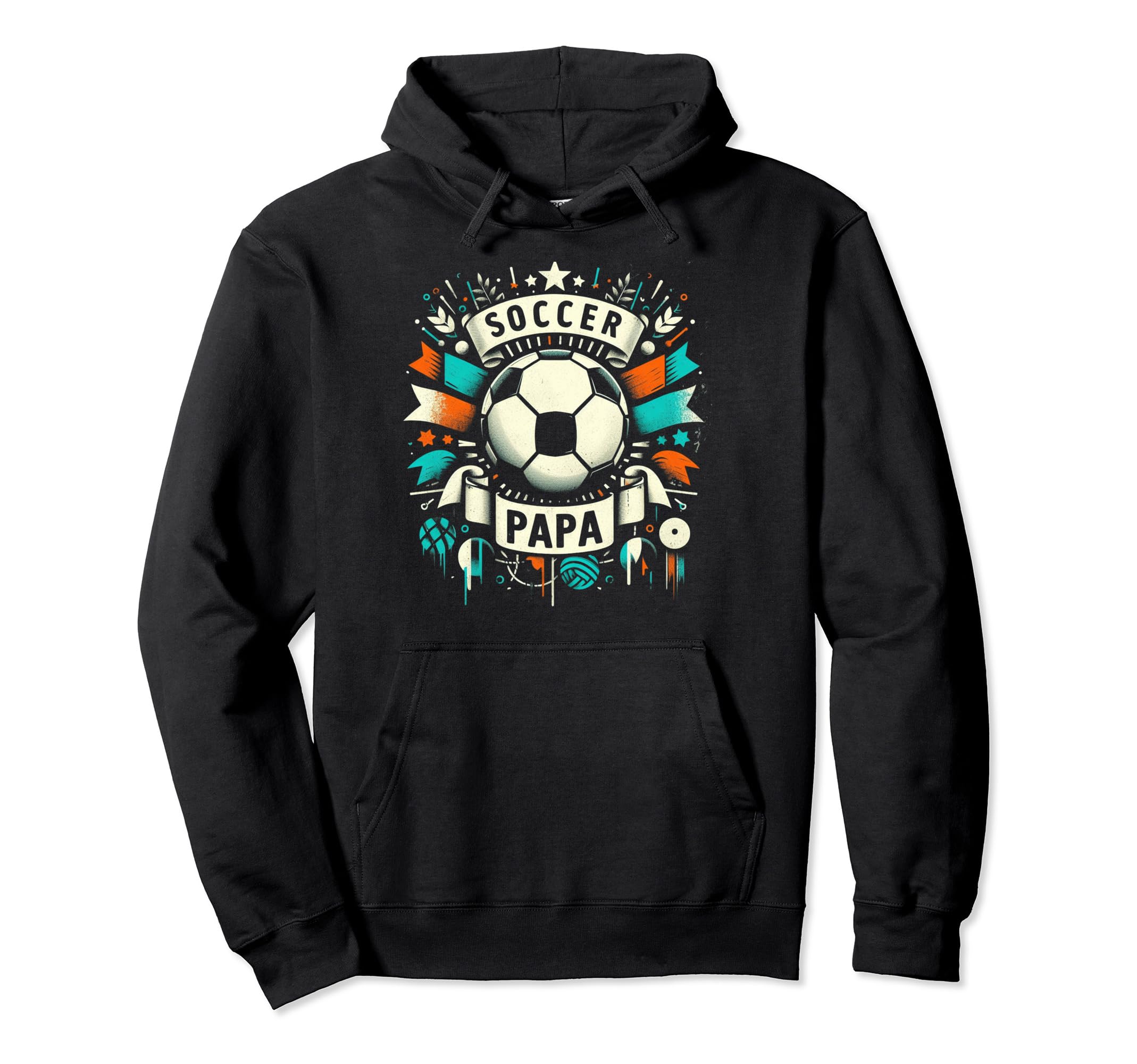 Soccer Papa Family Matching Dad Fathers Day Hoodie - Graphic Print Unisex - T-Shirt, Sweatshirt, Hoodie