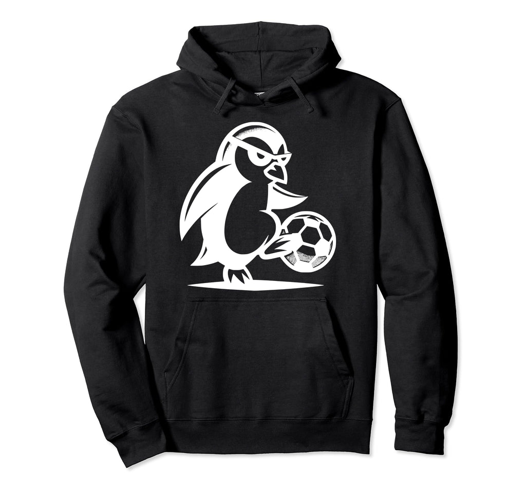 Penguin Bird Soccer Fan Funny Champion Hoodie - Unique Graphic Unisex - T-Shirt, Sweatshirt, Hoodie