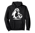 Penguin Bird Soccer Fan Funny Champion Hoodie - Unique Graphic Unisex - T-Shirt, Sweatshirt, Hoodie