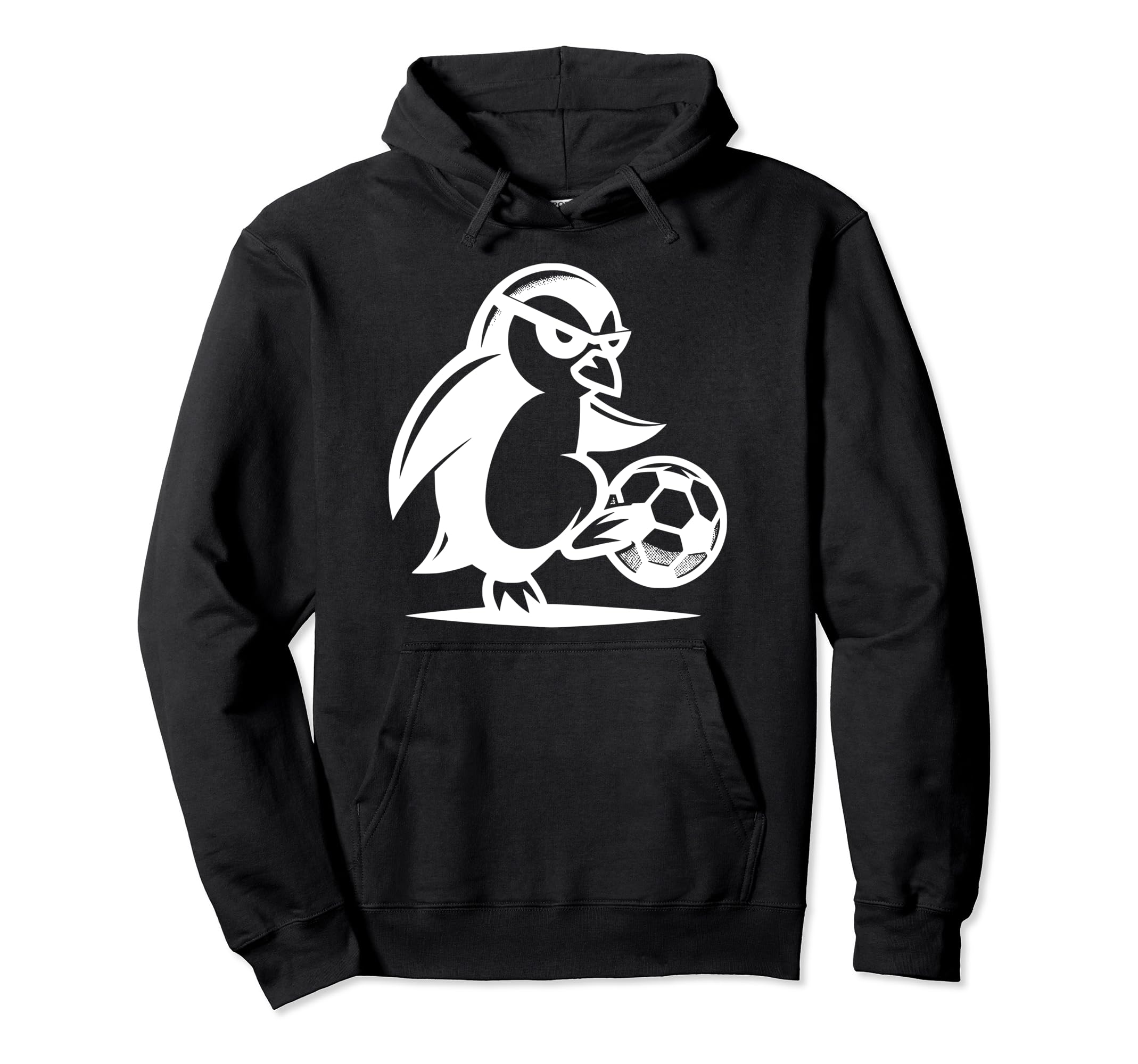 Penguin Bird Soccer Fan Funny Champion Hoodie - Unique Graphic Unisex - T-Shirt, Sweatshirt, Hoodie