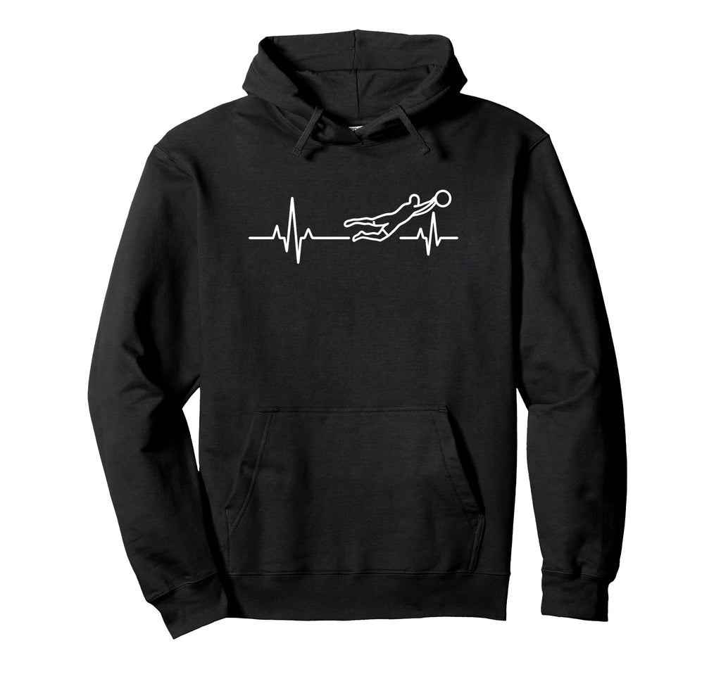 Goalkeeper Heartbeat Soccer Ball Dive Hoodie - Graphic Print Men Women - T-Shirt, Sweatshirt, Hoodie