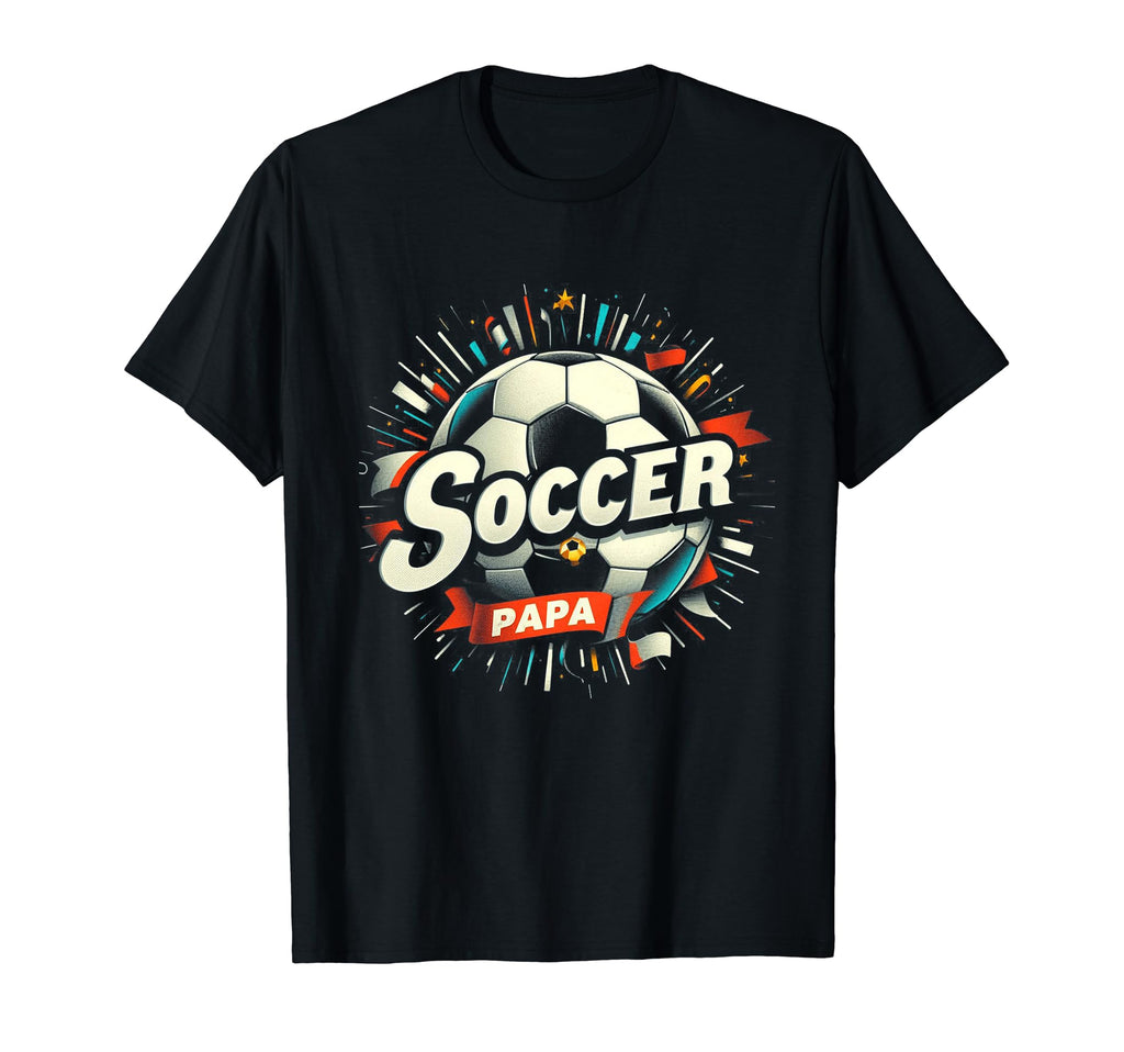 Soccer Papa Family Matching Dad T-Shirt - Custom Art Print for Adults - T-Shirt, Sweatshirt, Hoodie