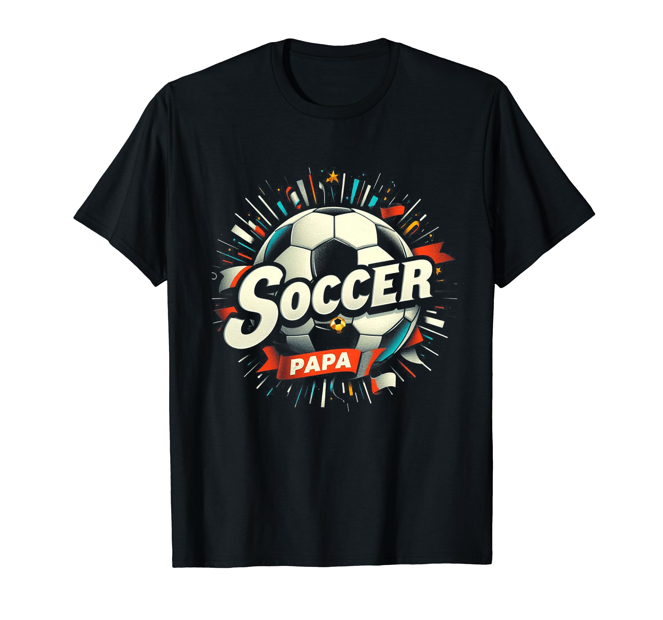 Soccer Papa Family Matching Dad T-Shirt - Custom Art Print for Adults - T-Shirt, Sweatshirt, Hoodie