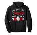 My Favorite Ballers Call Me Mom Baseball Hoodie - Minimalist Print Unisex - T-Shirt, Sweatshirt, Hoodie