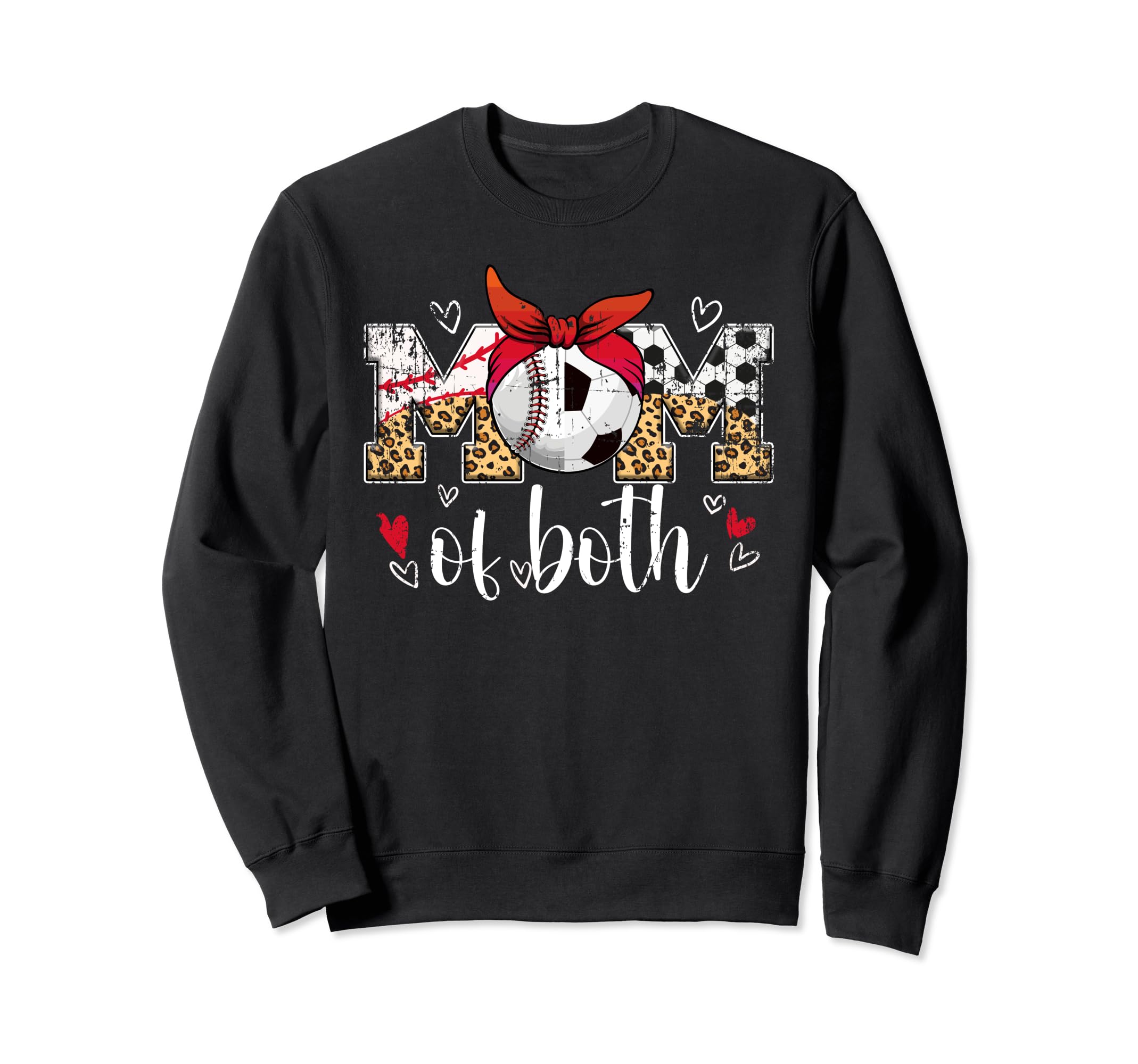 Mom Both Baseball Soccer Mom Soccer Sweatshirt - Graphic Print for Adults - T-Shirt, Sweatshirt, Hoodie