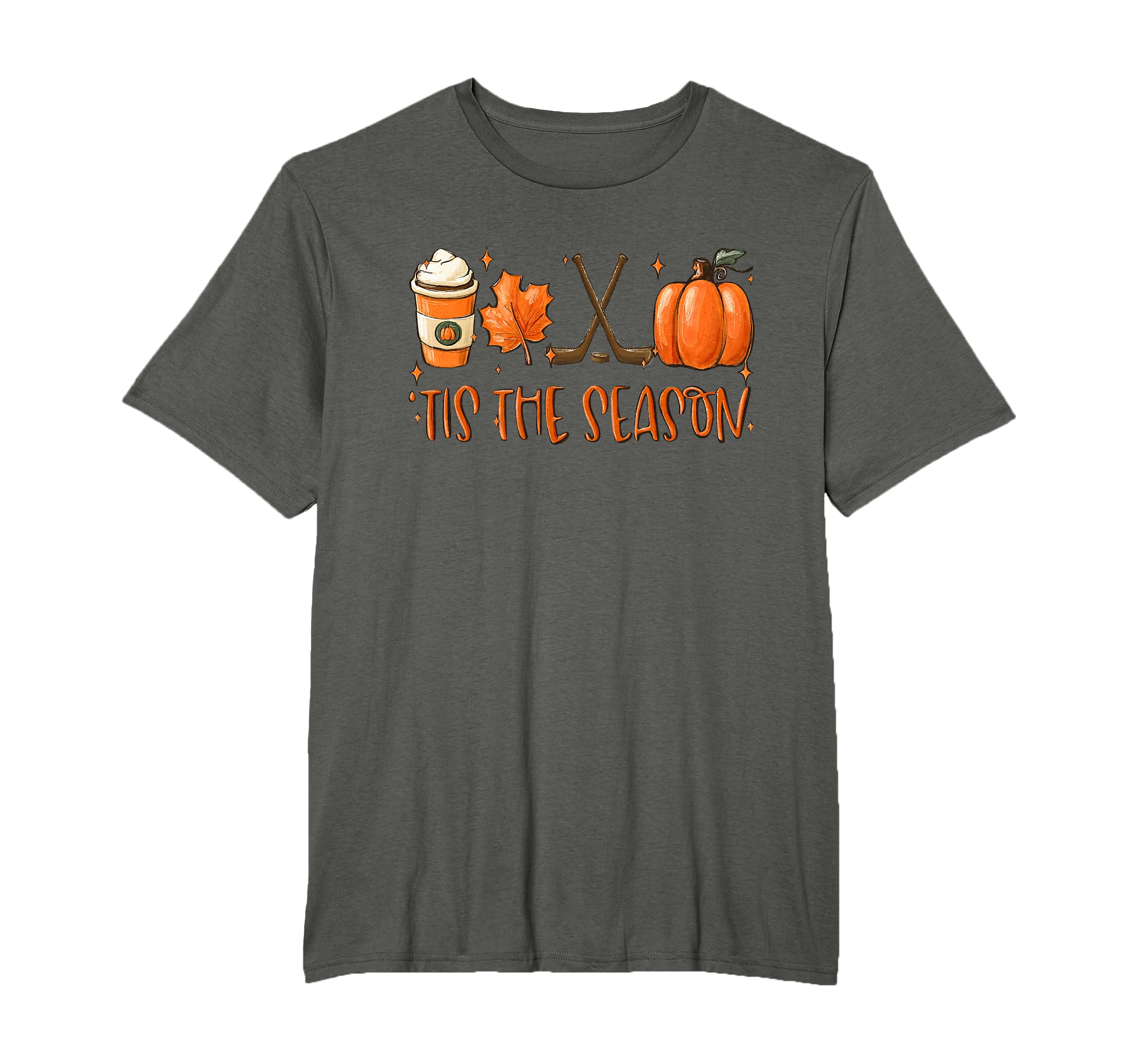 Tis Season Pumpkin Latte Fall Leaves T-Shirt - Custom Art Print for Adults - T-Shirt, Sweatshirt, Hoodie