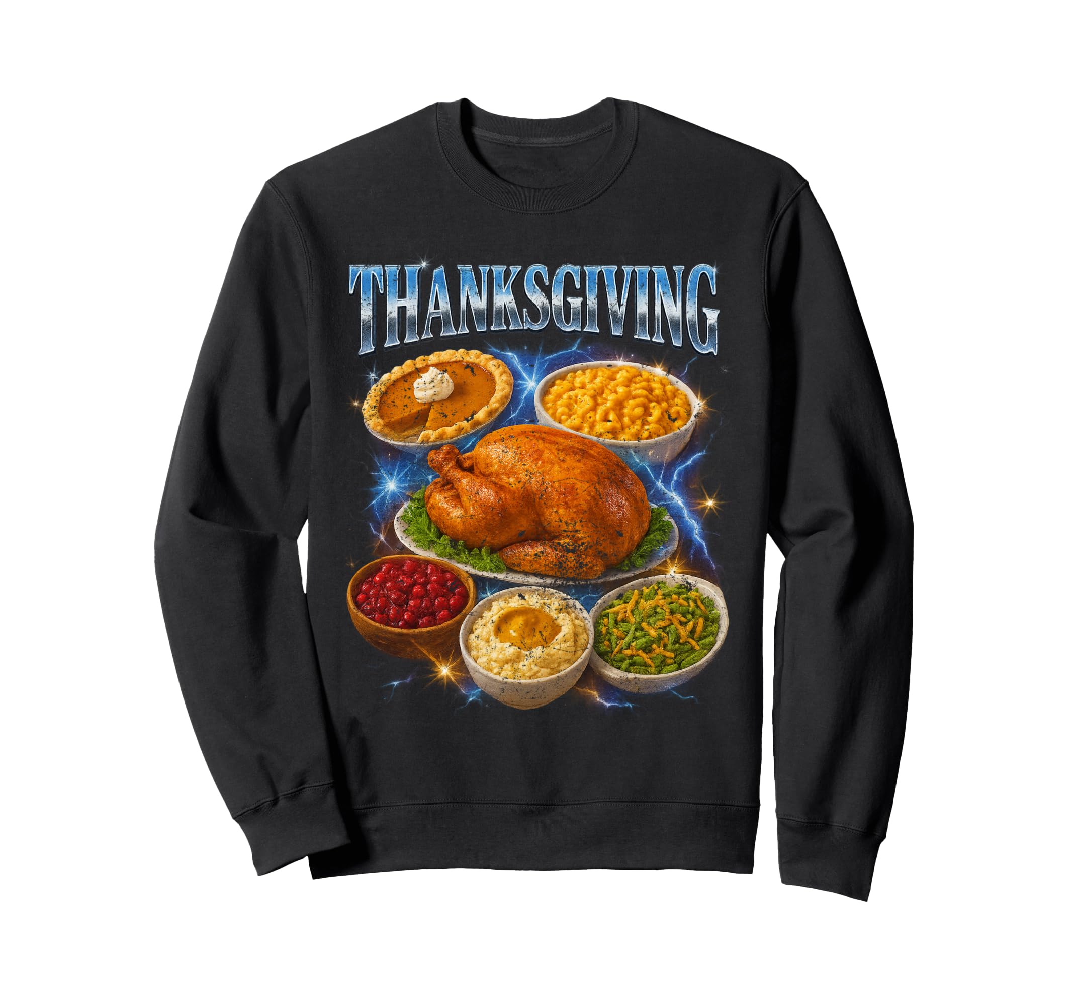 Awesome Thanksgiving 90S 2000S Hip Sweatshirt - Trendy Graphic Men Women - T-Shirt, Sweatshirt, Hoodie