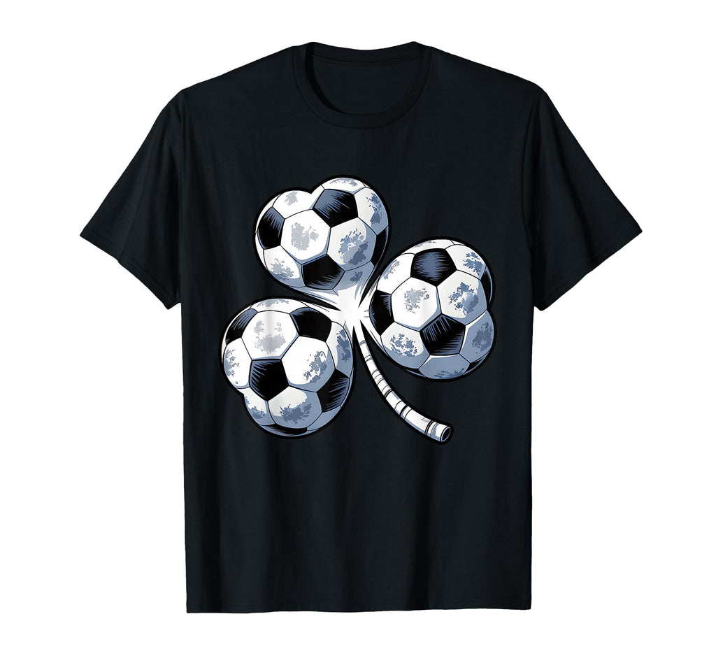 Soccer St Patricks Day Shamrock Green T-Shirt - Custom Art Print Men Women - T-Shirt, Sweatshirt, Hoodie