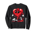 Valentine Soccer Heart Drip Sport Sweatshirt - Custom Art Print Unisex - T-Shirt, Sweatshirt, Hoodie