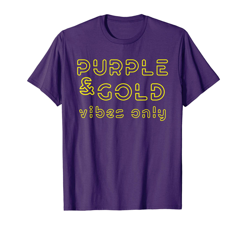 Purple Gold Game Time Game Day Vibes T-Shirt - Custom Art Print for Adults - T-Shirt, Sweatshirt, Hoodie
