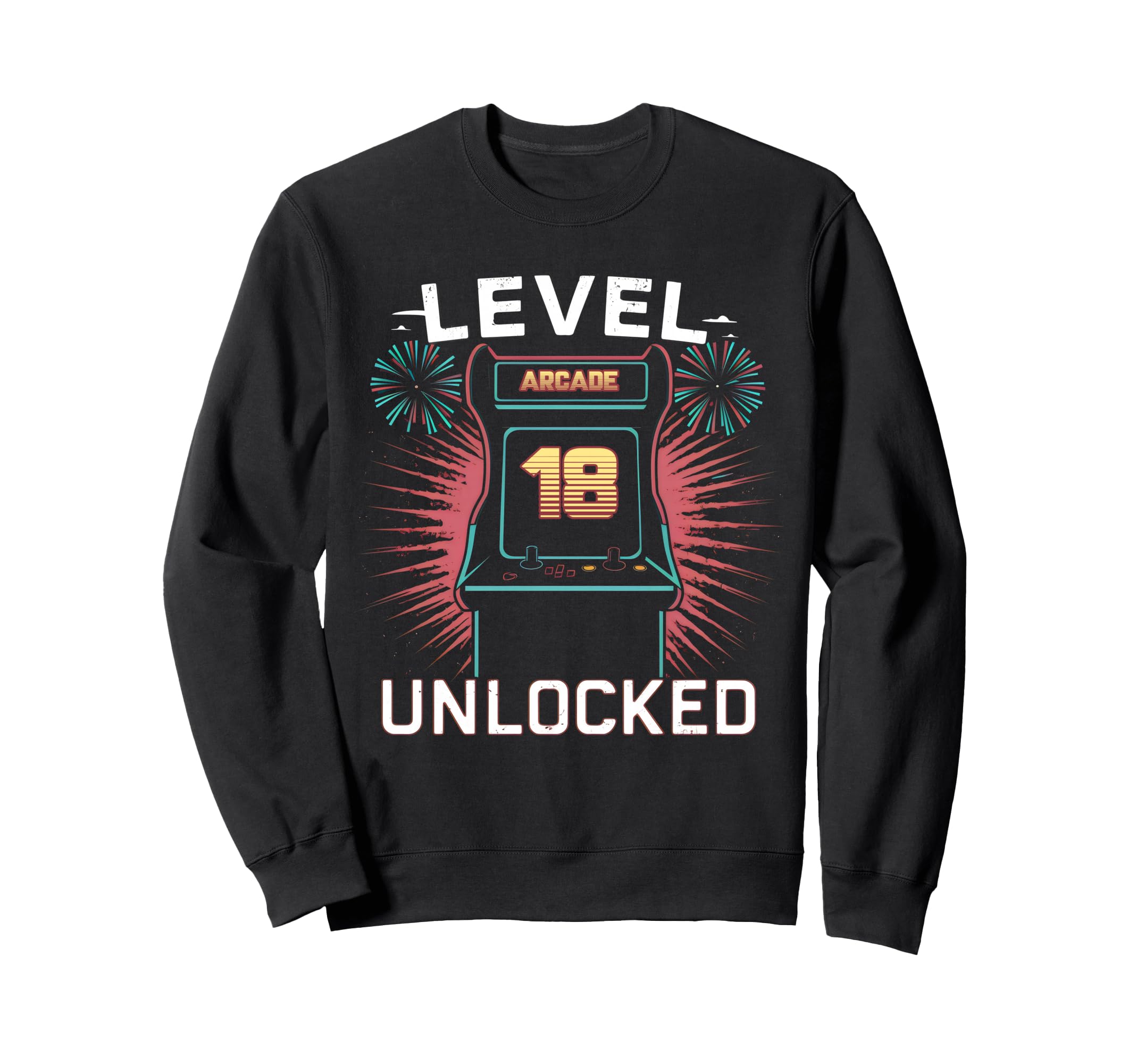 Level 18 Unlocked Video Game 18Th Sweatshirt - Custom Art Print for Adults - T-Shirt, Sweatshirt, Hoodie