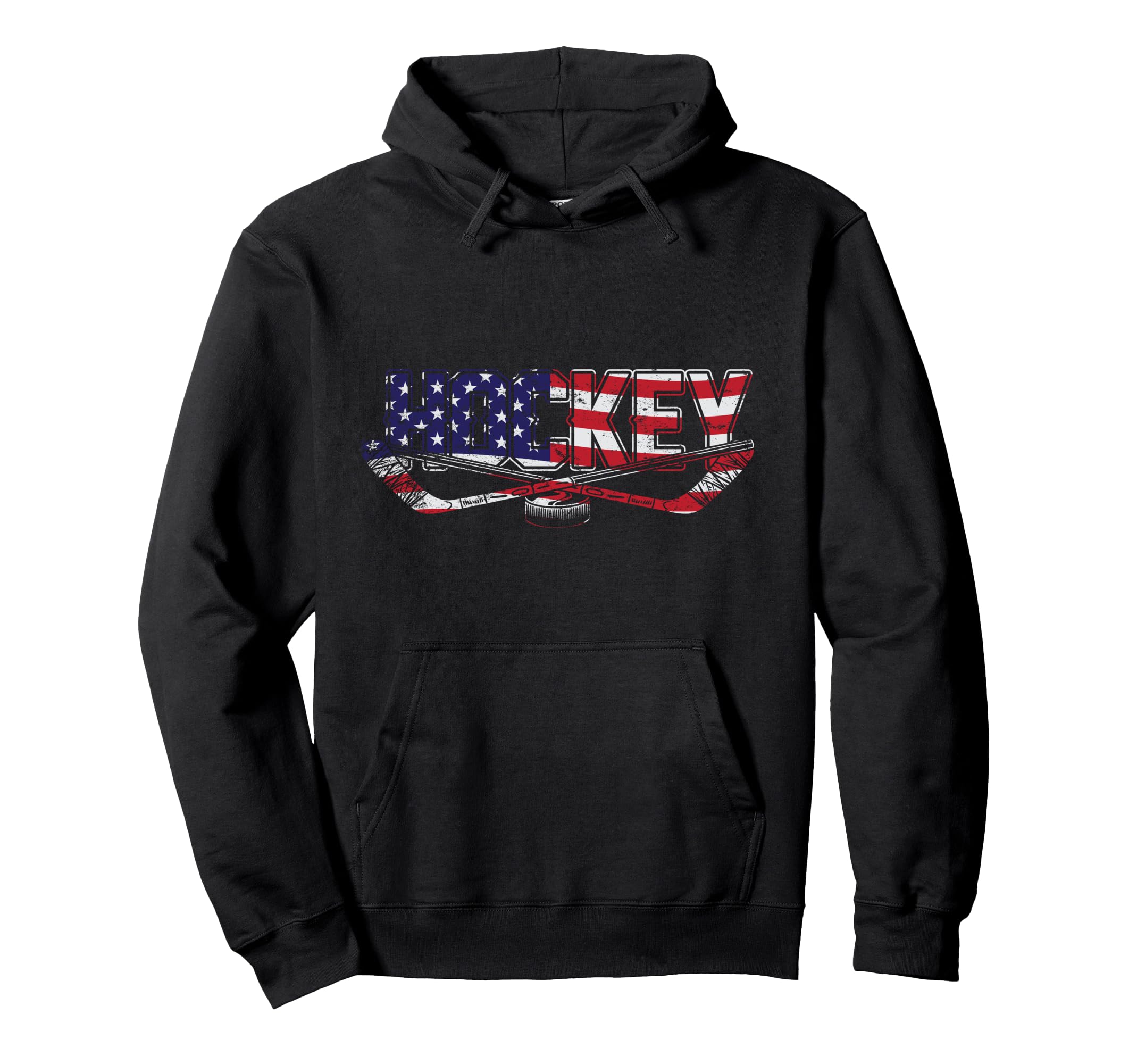 Patriotic Hockey Player Hockey Hoodie - Casual Everyday Wear for Adults - T-Shirt, Sweatshirt, Hoodie