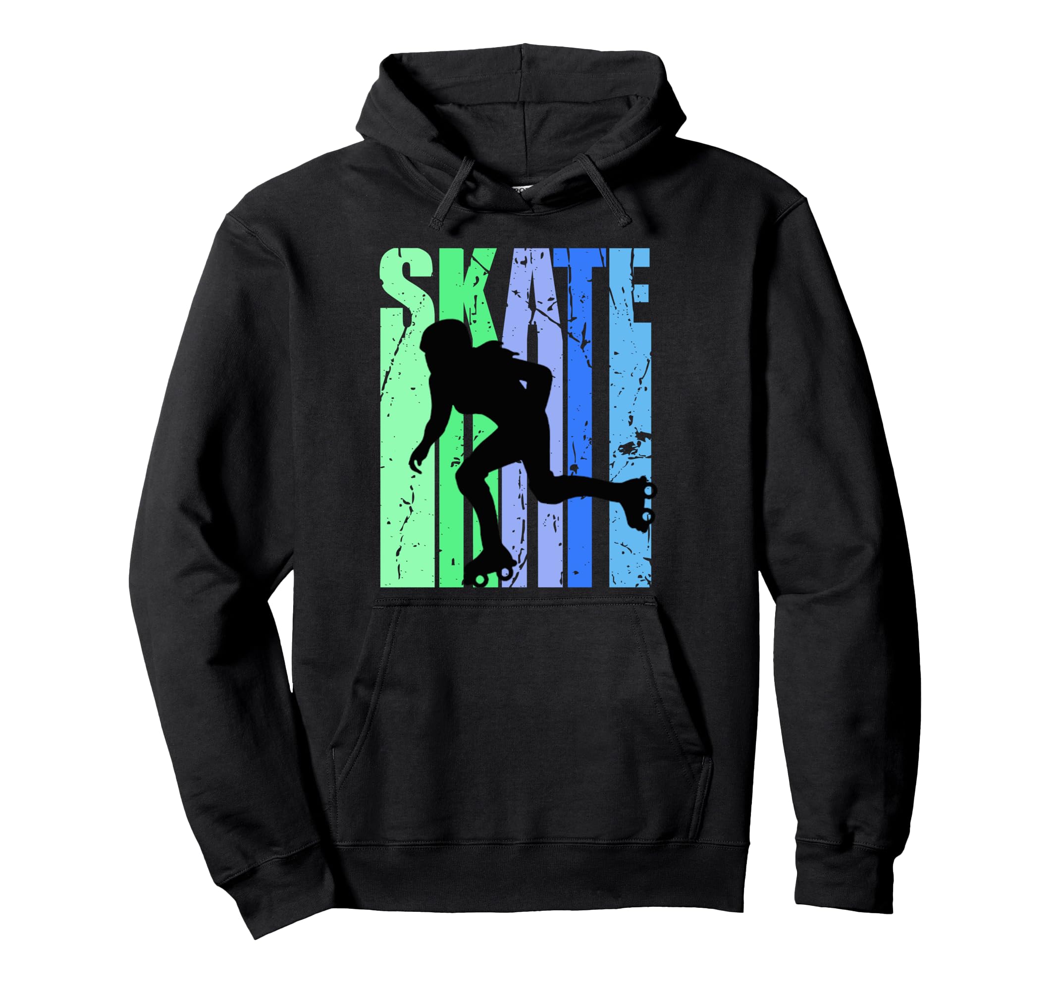 Birthday Skates Gray Distressed Hoodie - Casual Everyday Wear Unisex - T-Shirt, Sweatshirt, Hoodie