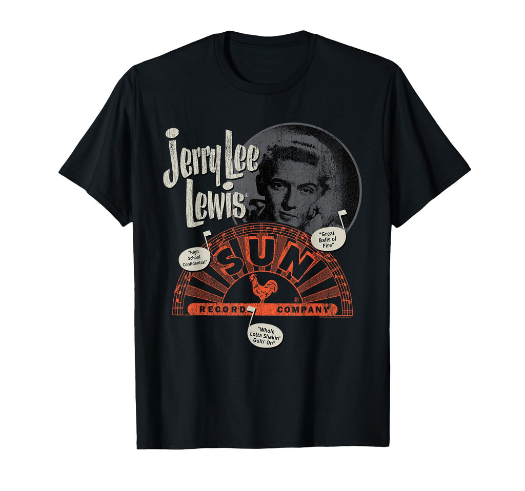 Sun Records X Jerry Lee Lewis T-Shirt - Aesthetic Graphic for Adults - T-Shirt, Sweatshirt, Hoodie