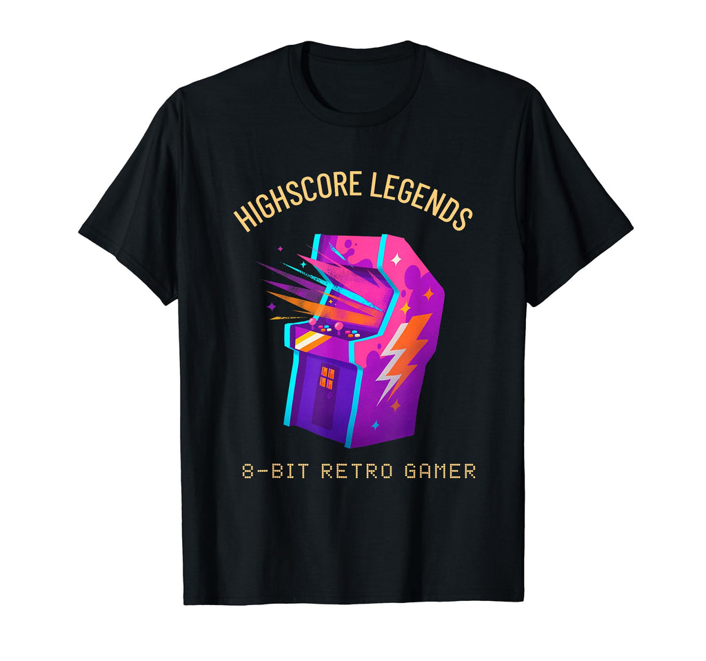 Highscore Legends Arcade Machine T-Shirt - Minimalist Print for Adults - T-Shirt, Sweatshirt, Hoodie