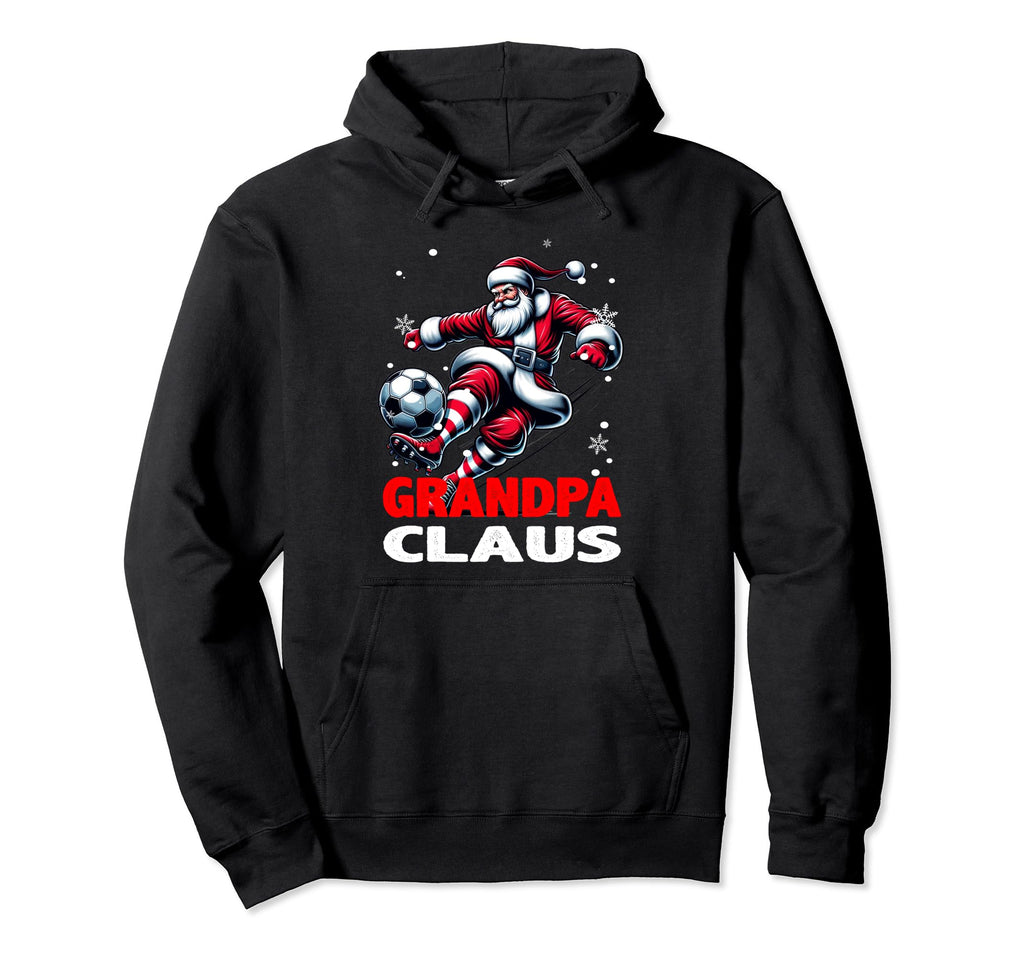 Soccer Grandpa Claus Family Hoodie - Casual Everyday Wear for Adults - T-Shirt, Sweatshirt, Hoodie