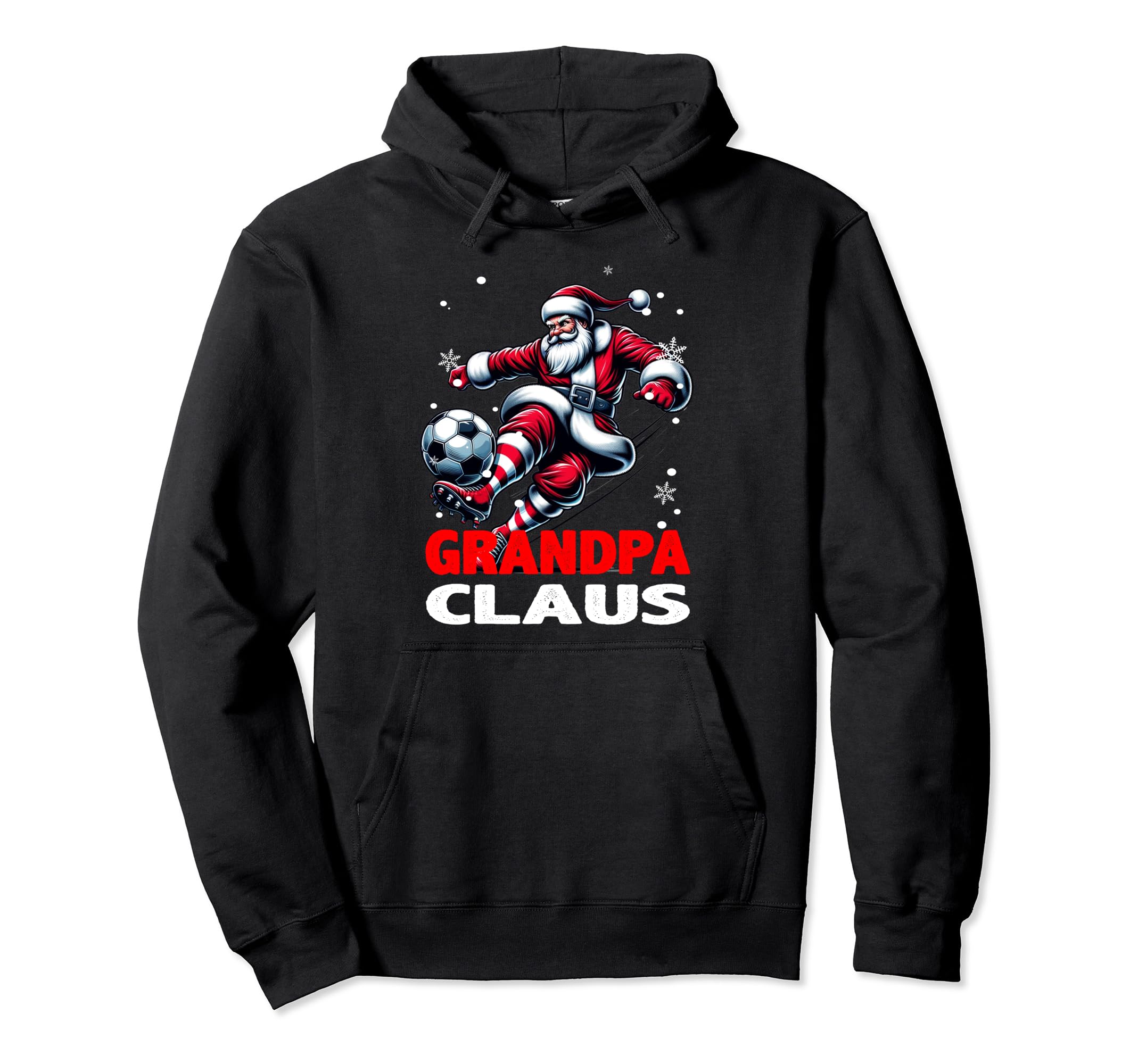 Soccer Grandpa Claus Family Hoodie - Casual Everyday Wear for Adults - T-Shirt, Sweatshirt, Hoodie