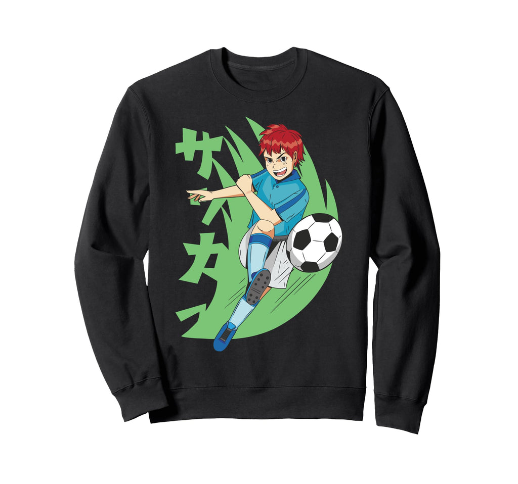 Anime Kicking Soccer Ball Sweatshirt - Streetwear Style Unisex - T-Shirt, Sweatshirt, Hoodie